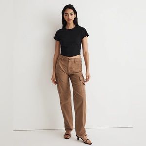 Madewell Garment-Dyed Low-Slung Straight Cargo Pants